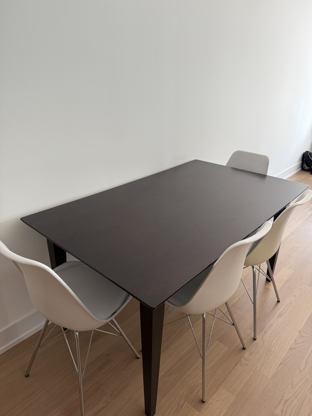 MOVING SALE - Dark Brown Dining Table with 4 Chairs