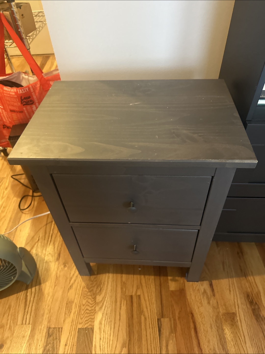 Gray 2-Drawer Nightstand IKEA Hemebs - photo 2