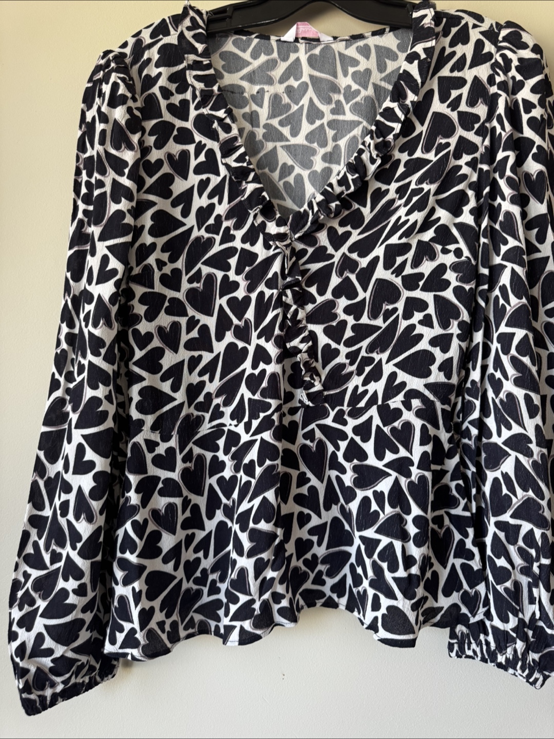 Heart Print Blouse