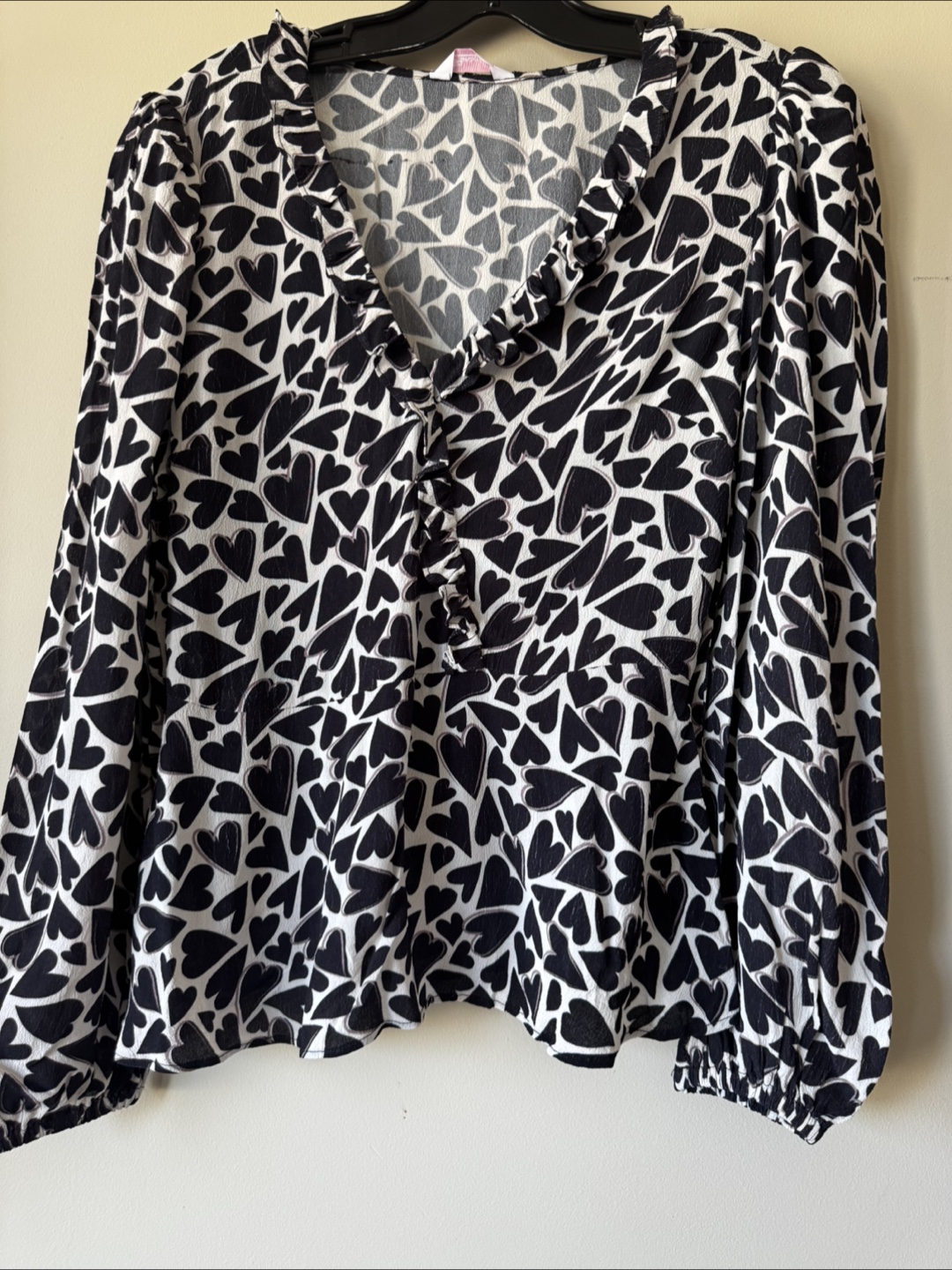 Heart Print Blouse - photo 4