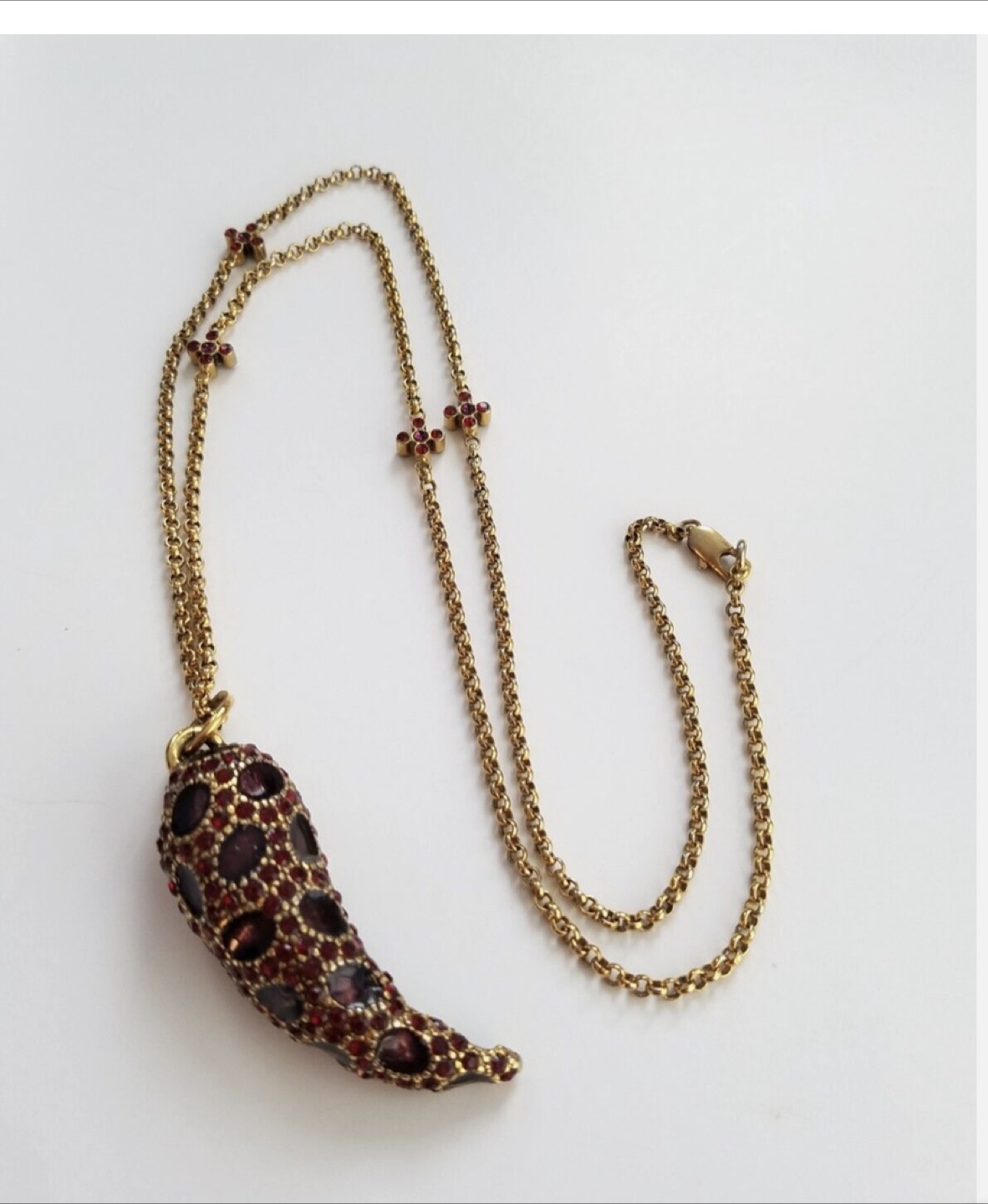 Robert Cavalli chilli pepper Pendant Necklace