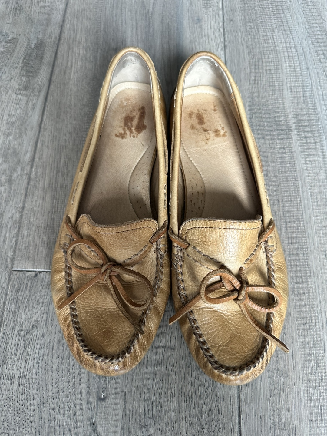 Frye Janet Tie Leather Moccasin Loafers - Size 8