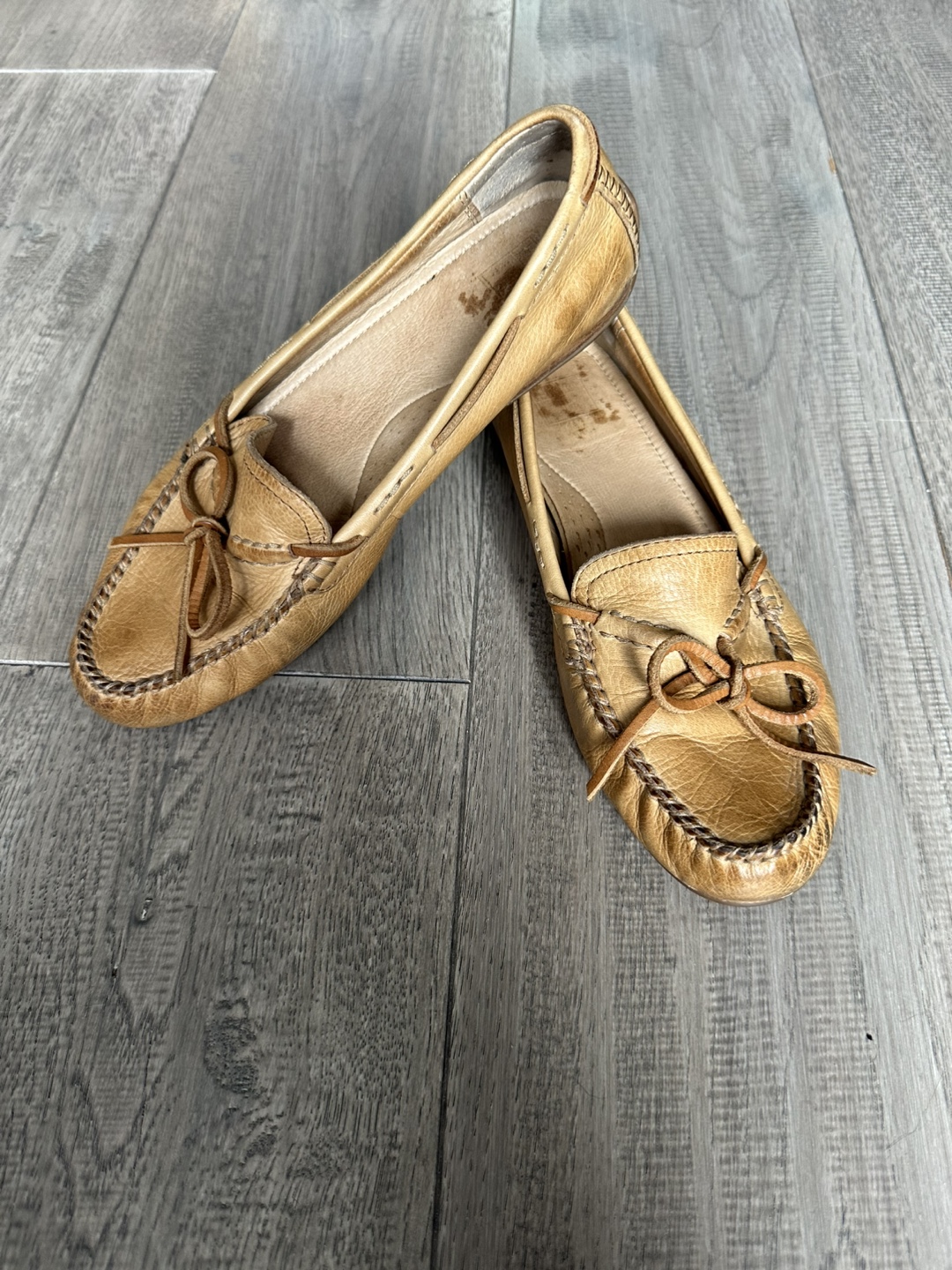 Frye Janet Tie Leather Moccasin Loafers - Size 8 - photo 2