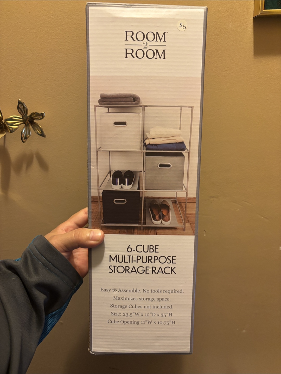 Room 2 Room 6-Cube Multi-Purpose Storage Rack