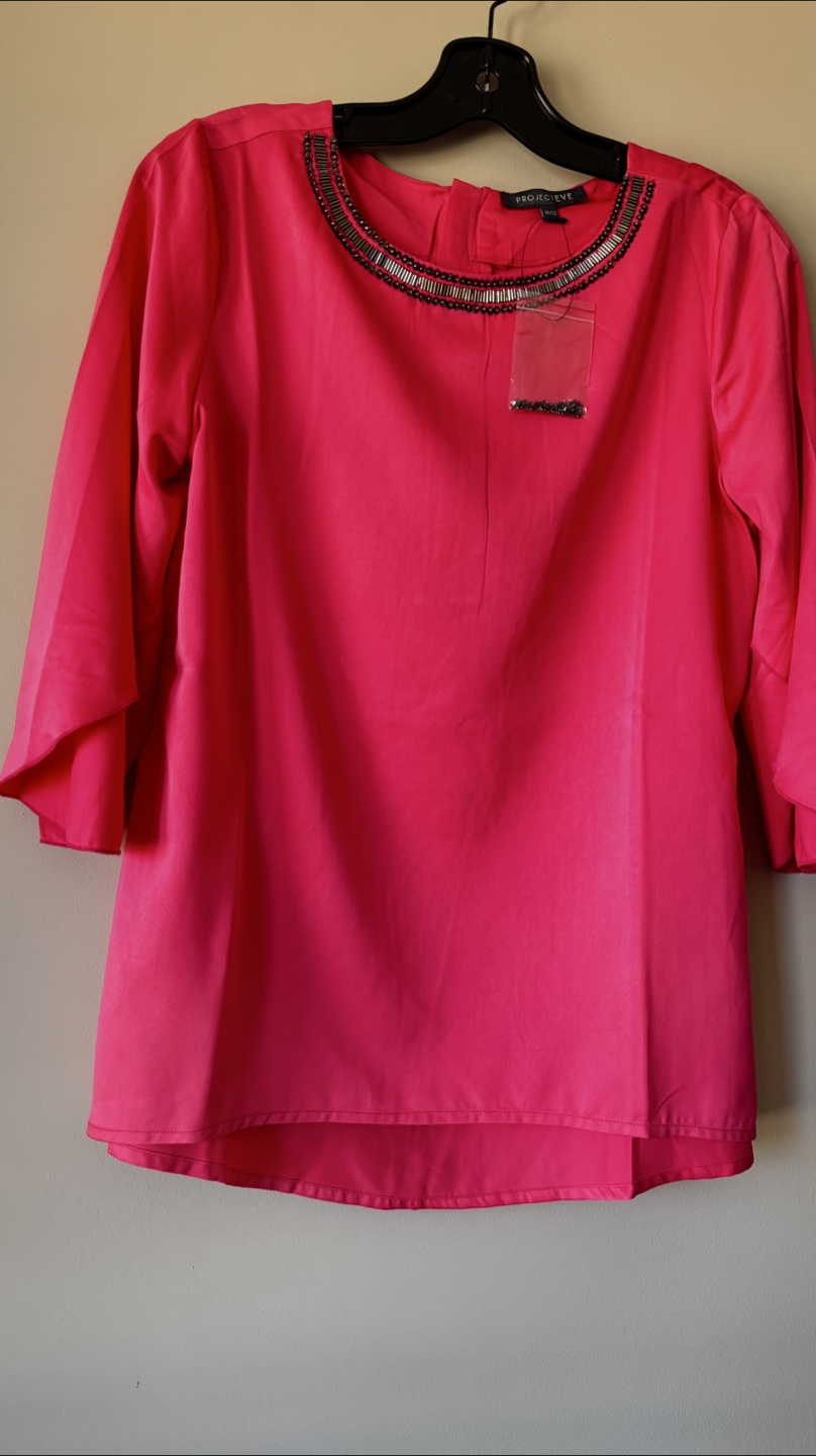 Project Eve Pink Embellished Blouse - Size M/12