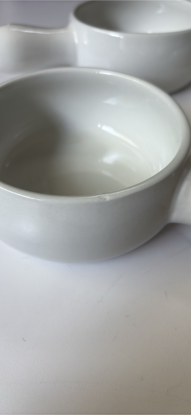 Pier 1 White Soup Bowls with Handles - photo 4
