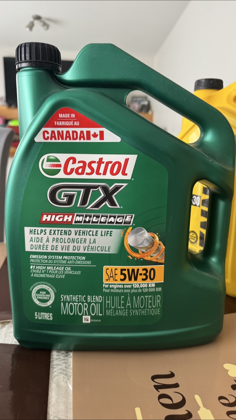 Unopened Castrol GTX High Mileage 5W-30 Engine Oil, 5L
