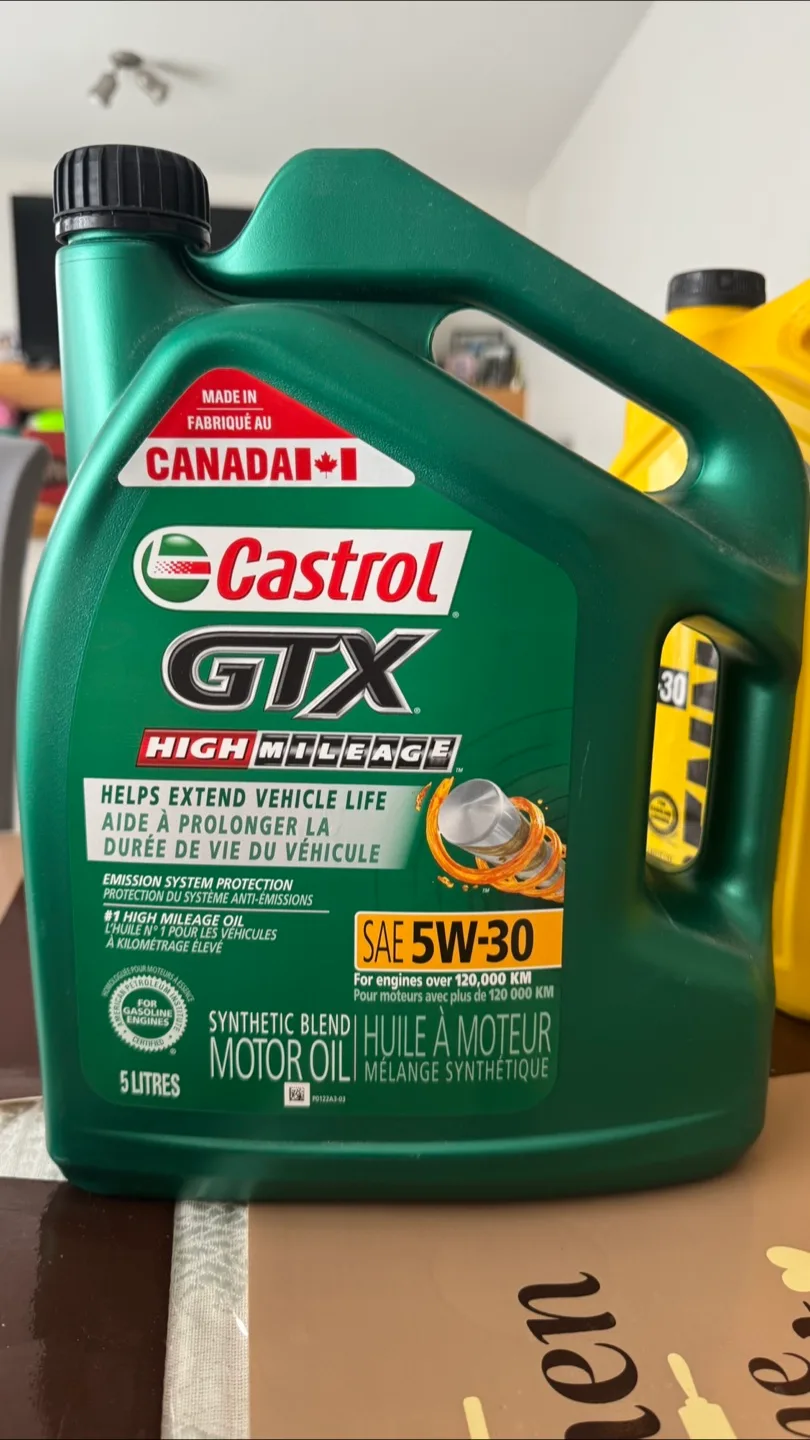 Unopened Castrol GTX High Mileage 5W-30 Engine Oil, 5L thumbnail