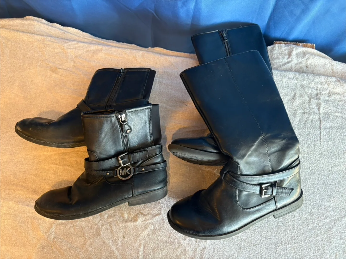 Black Leather Boots, Size 3 thumbnail