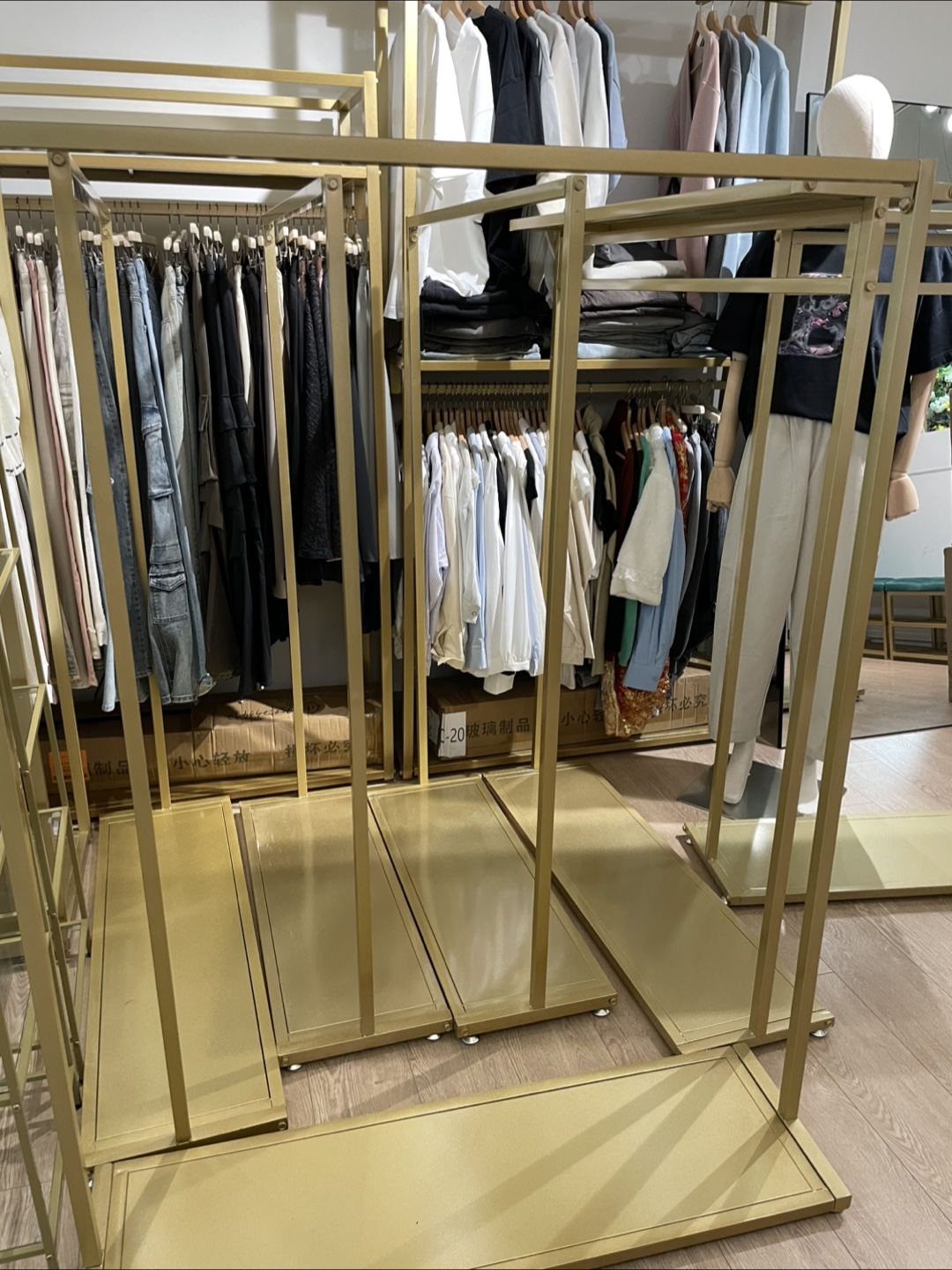 Gold Metal Clothing Rack - photo 3