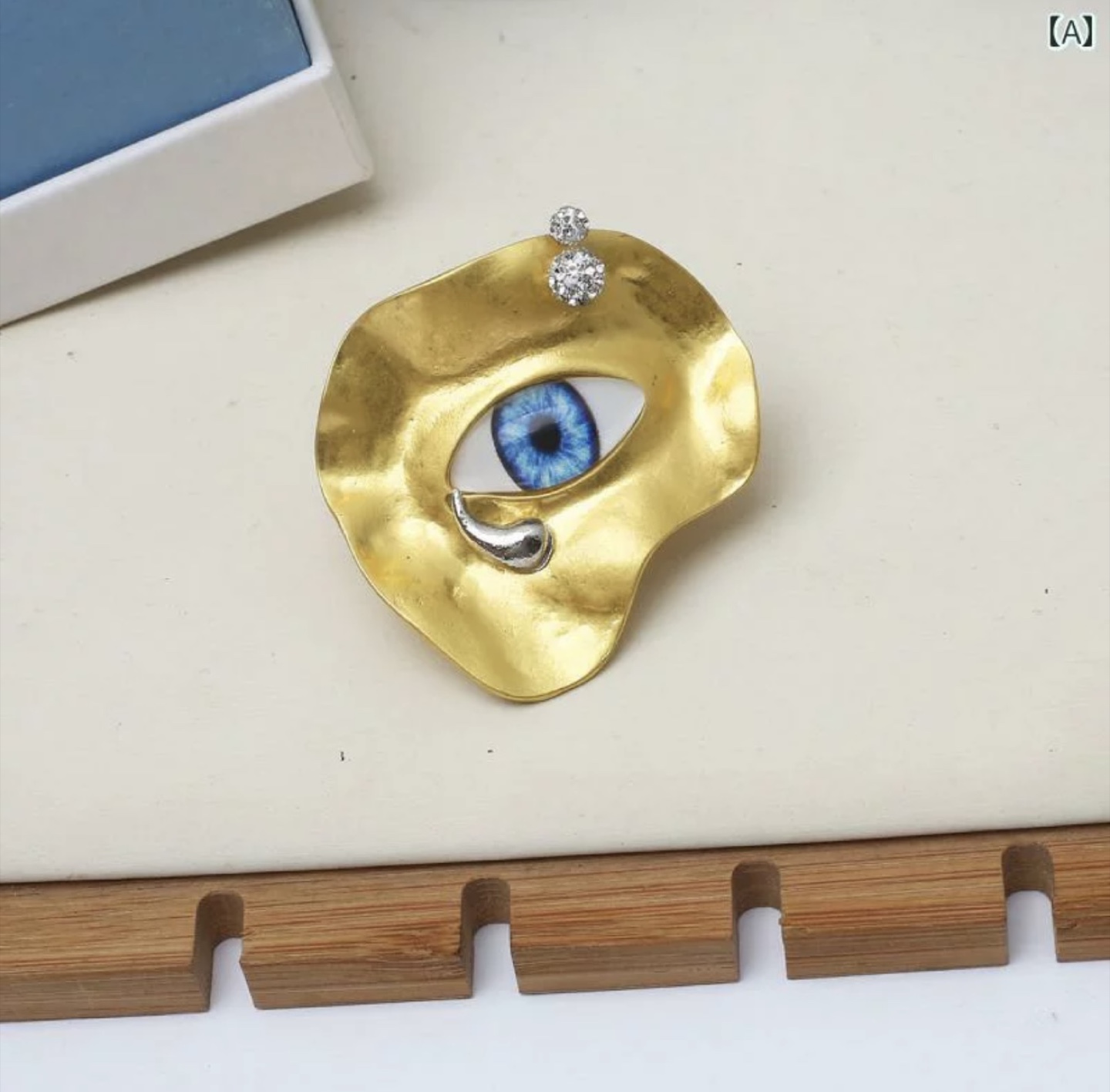 Schiaparelli Inspired Gold Eye Design Statement Ring