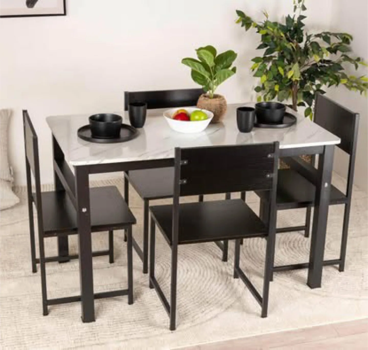 Brand New Modern Style Dining Table Set - 1 Table and 4 Chairs thumbnail