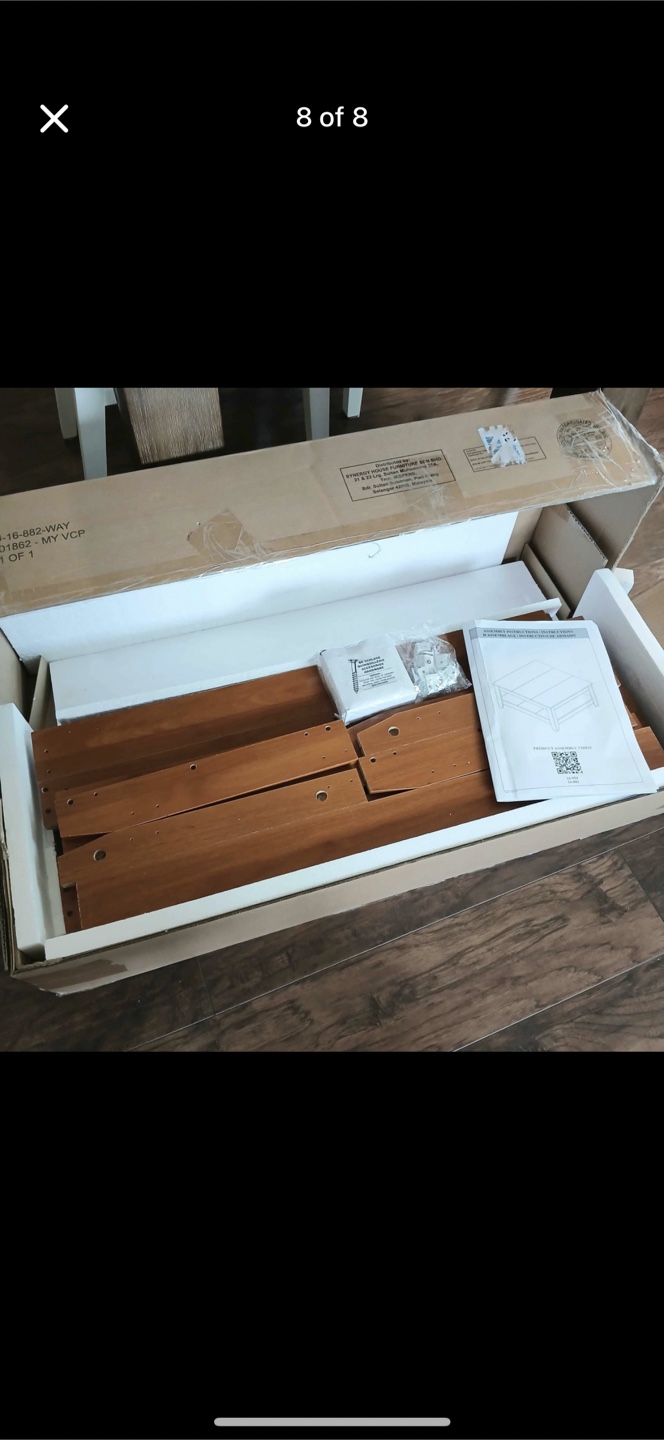Wooden Coffee Table with Shelf - photo 3