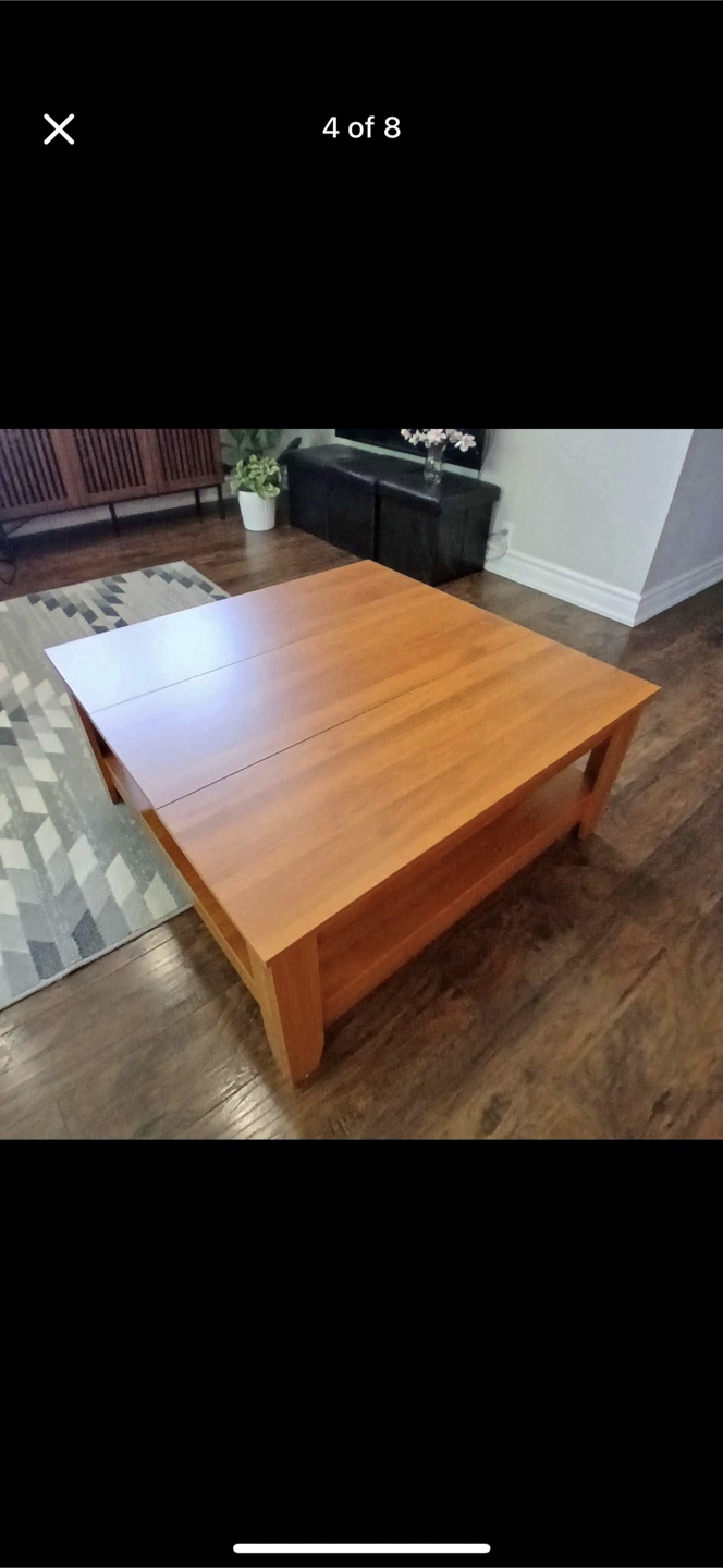 Wooden Coffee Table with Shelf
