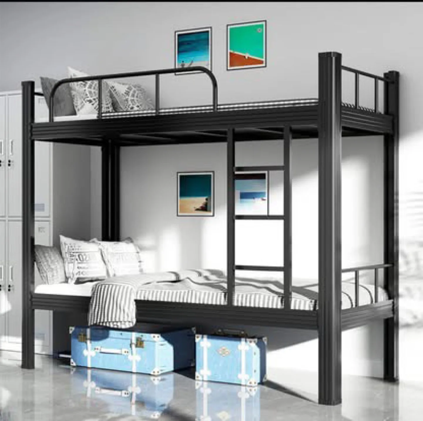 Brand New Metal Bunk Bed: Maximize Space with Modern Style! thumbnail