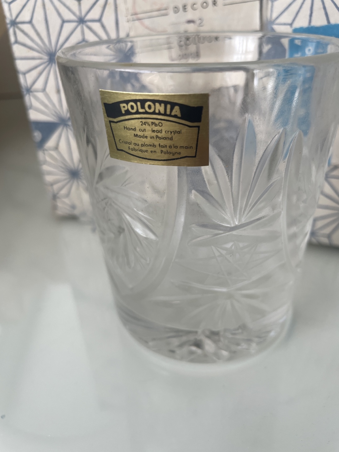 Polonia Hand Cut Lead Crystal Glass