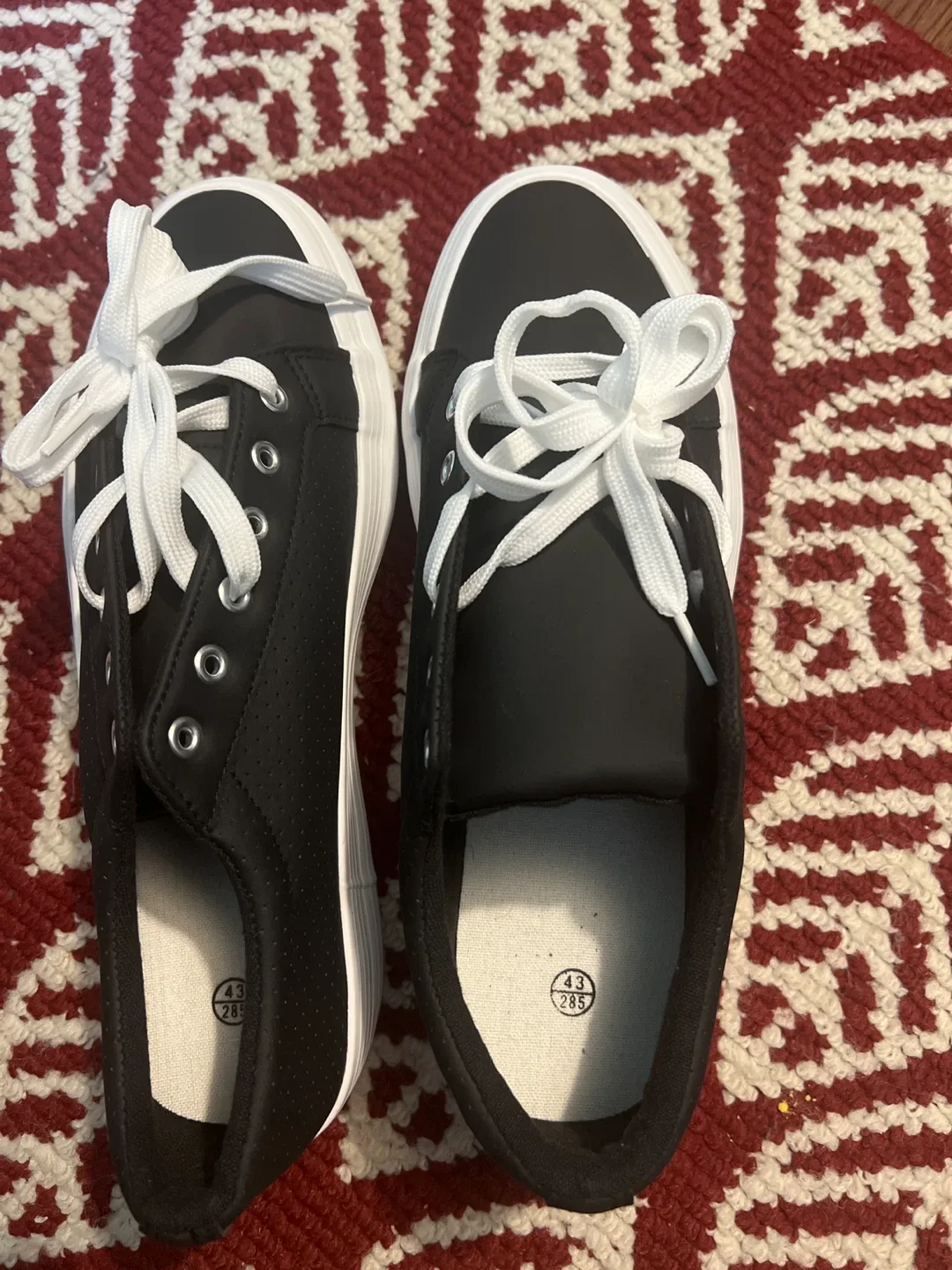 Women's White and Light Blue Platform Sneakers - Size 37 image indicator(3)