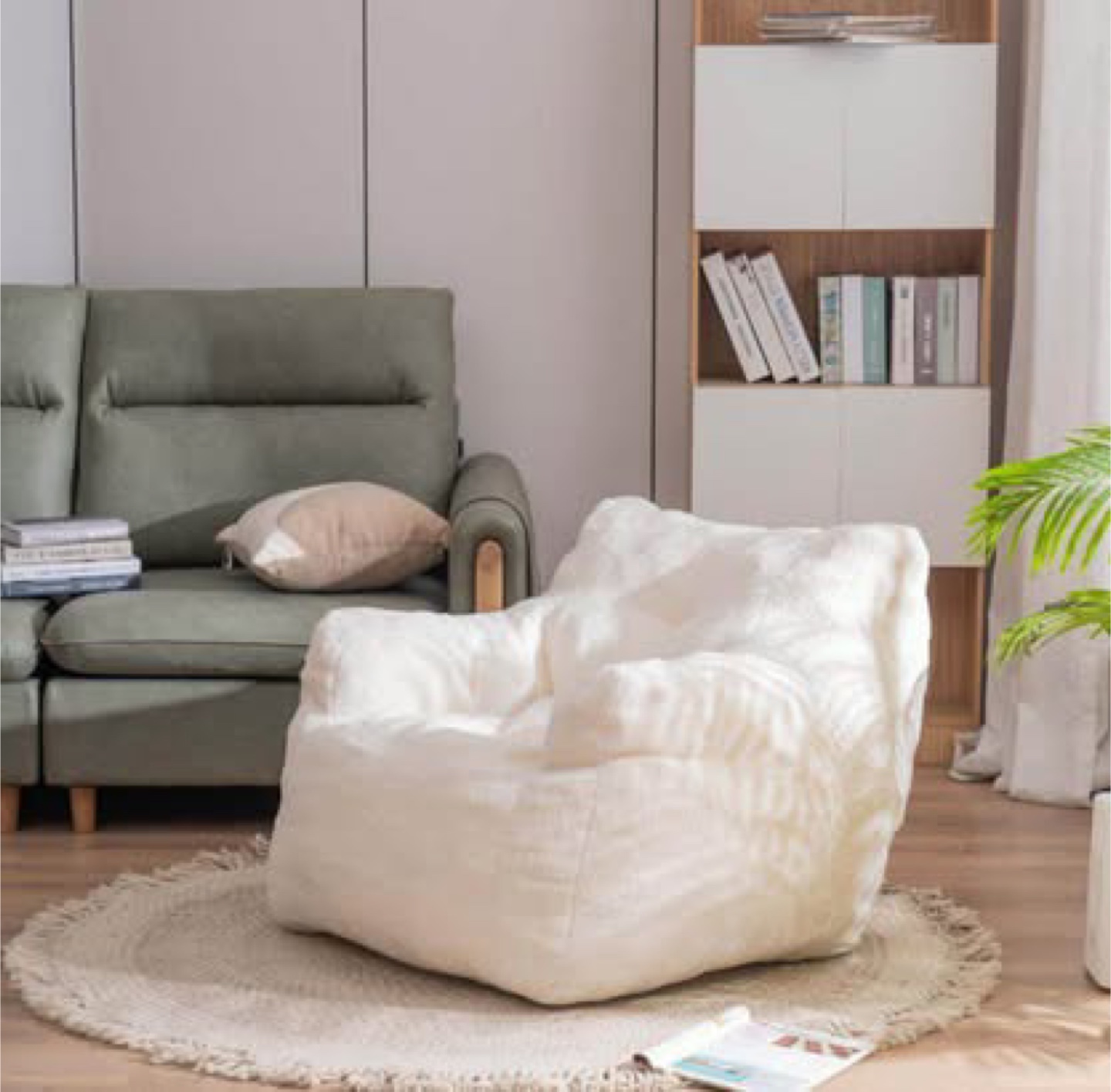Comfy Giant Foam-Filled Bean Bag Chair - photo 5