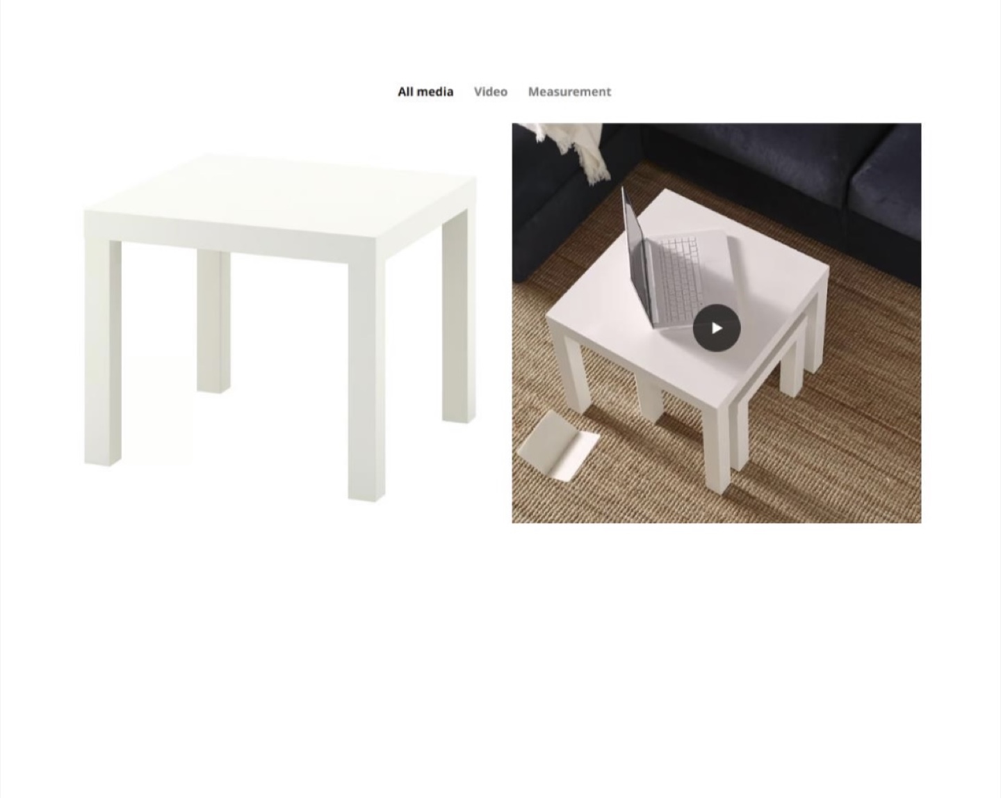 IKEA LACK White Side Table