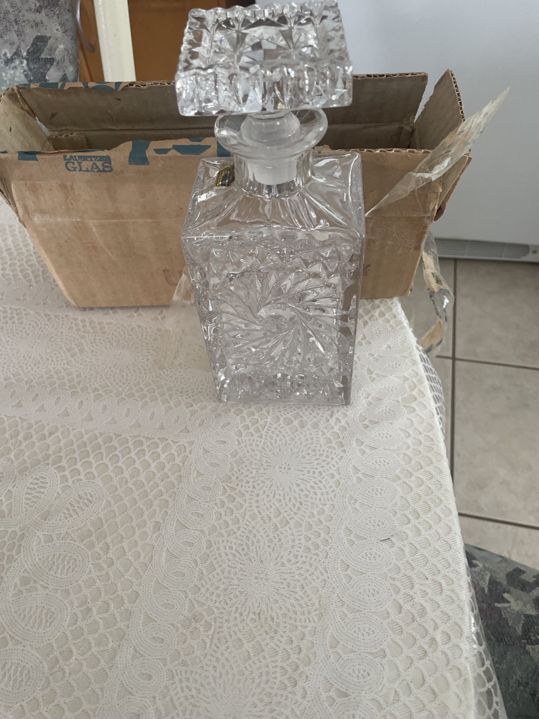 Lead Crystal Decanter with Box - photo 2