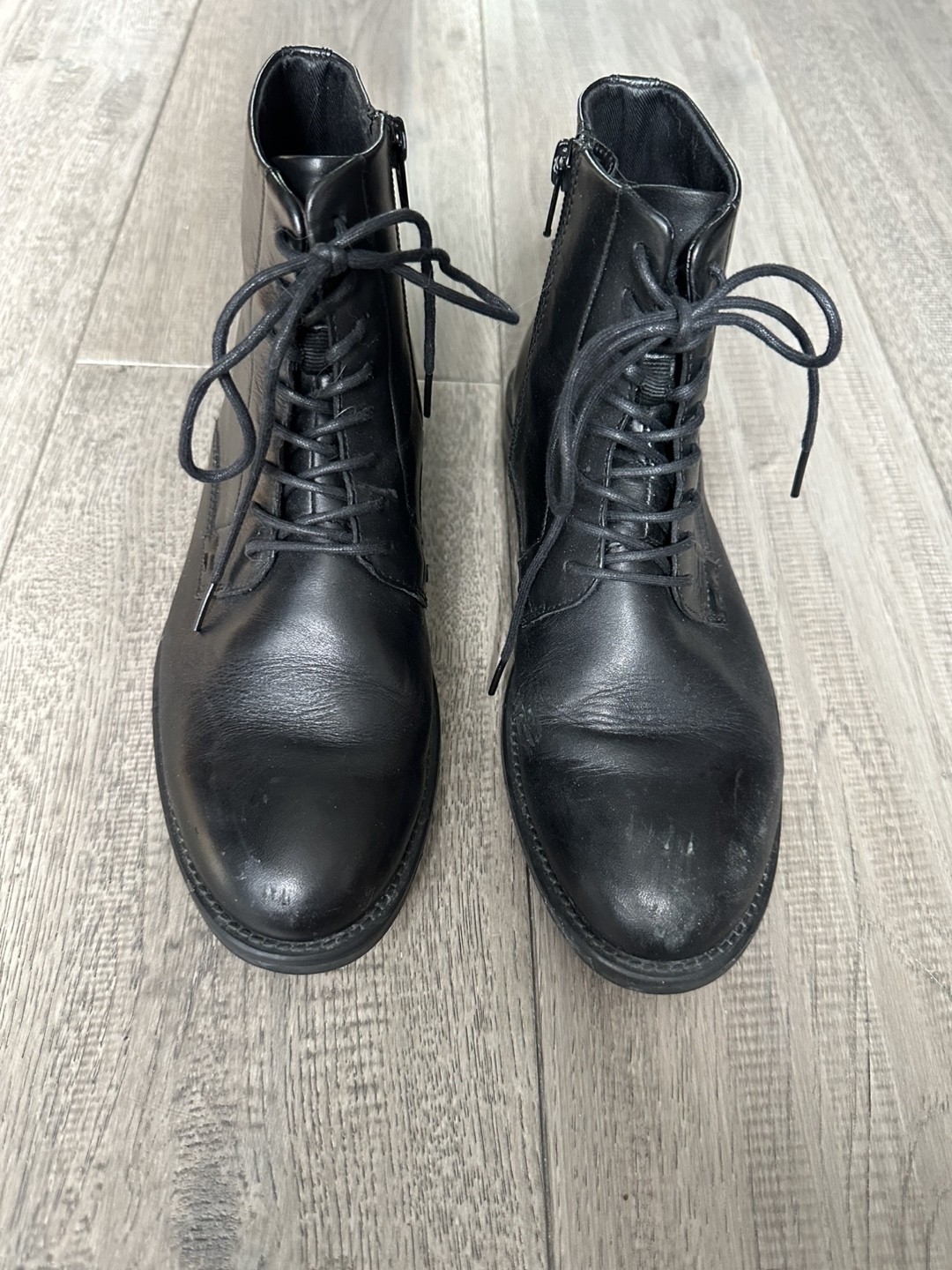 Vagabond Shoemakers Black Leather Boots Size 38