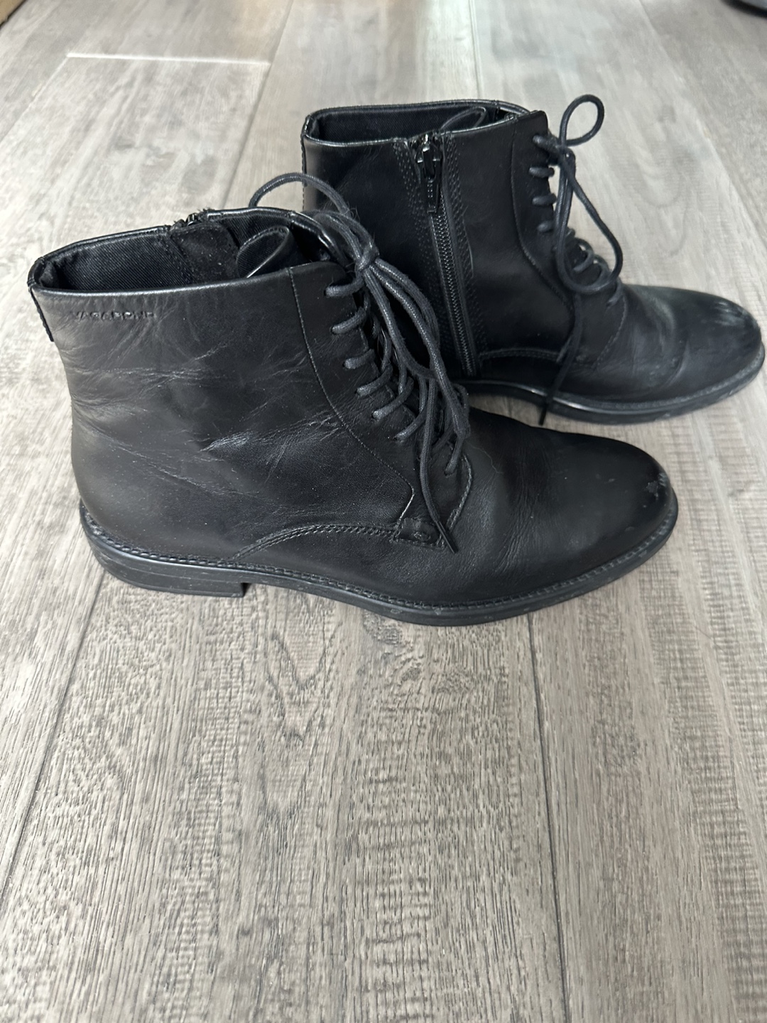 Vagabond Shoemakers Black Leather Boots Size 38 - photo 3