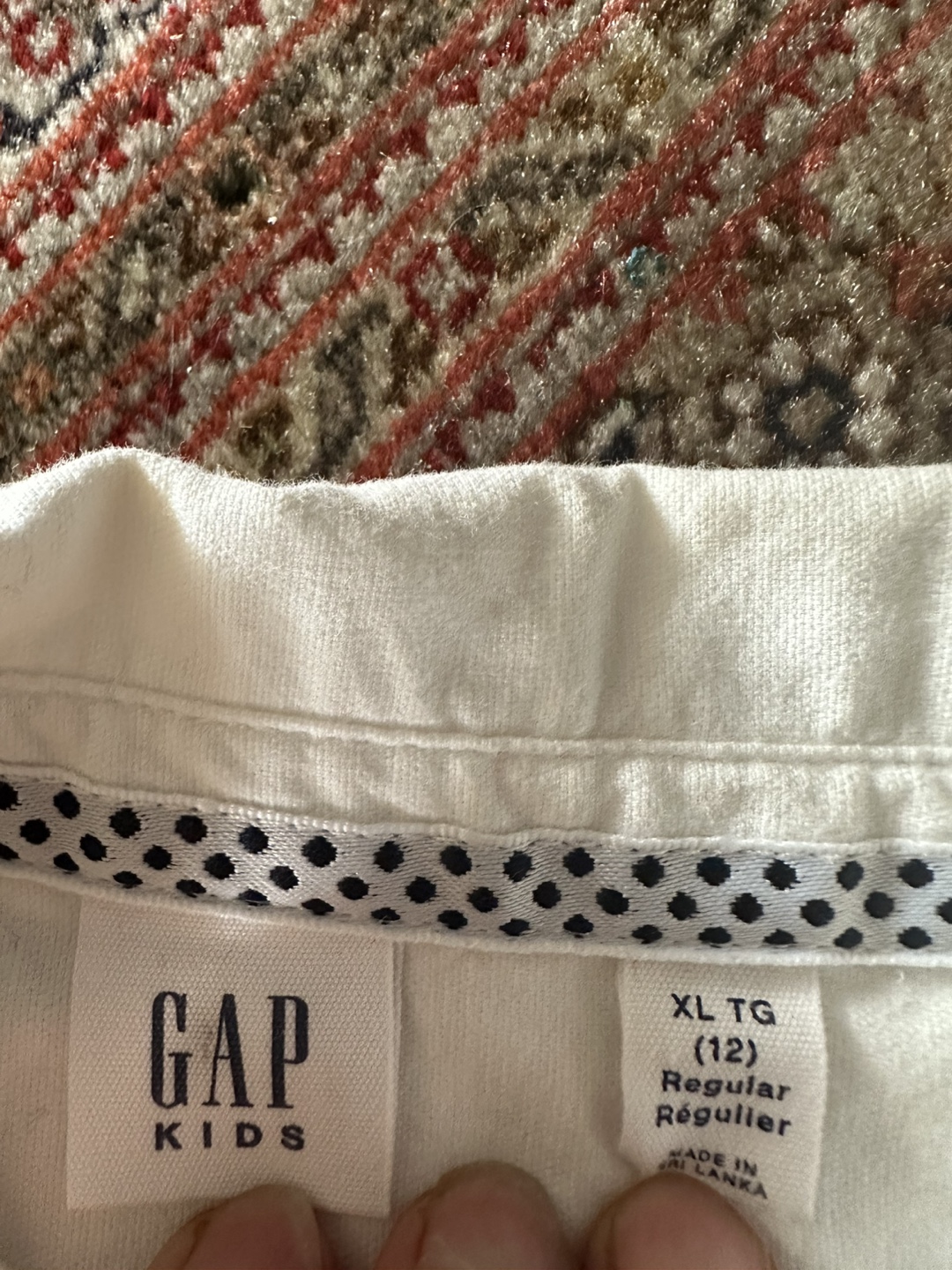Gap Kids White Button Down Shirt - XL (12) - photo 2