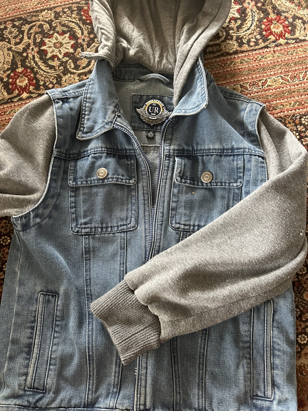 Urban Republic Denim Jacket with Hood - Size M