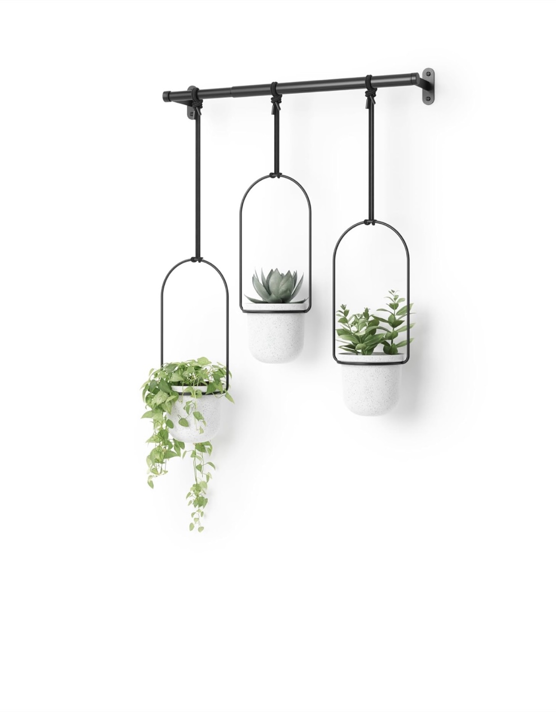 New Umbra Triflora 3 Hanging Planters & Rod - photo 4