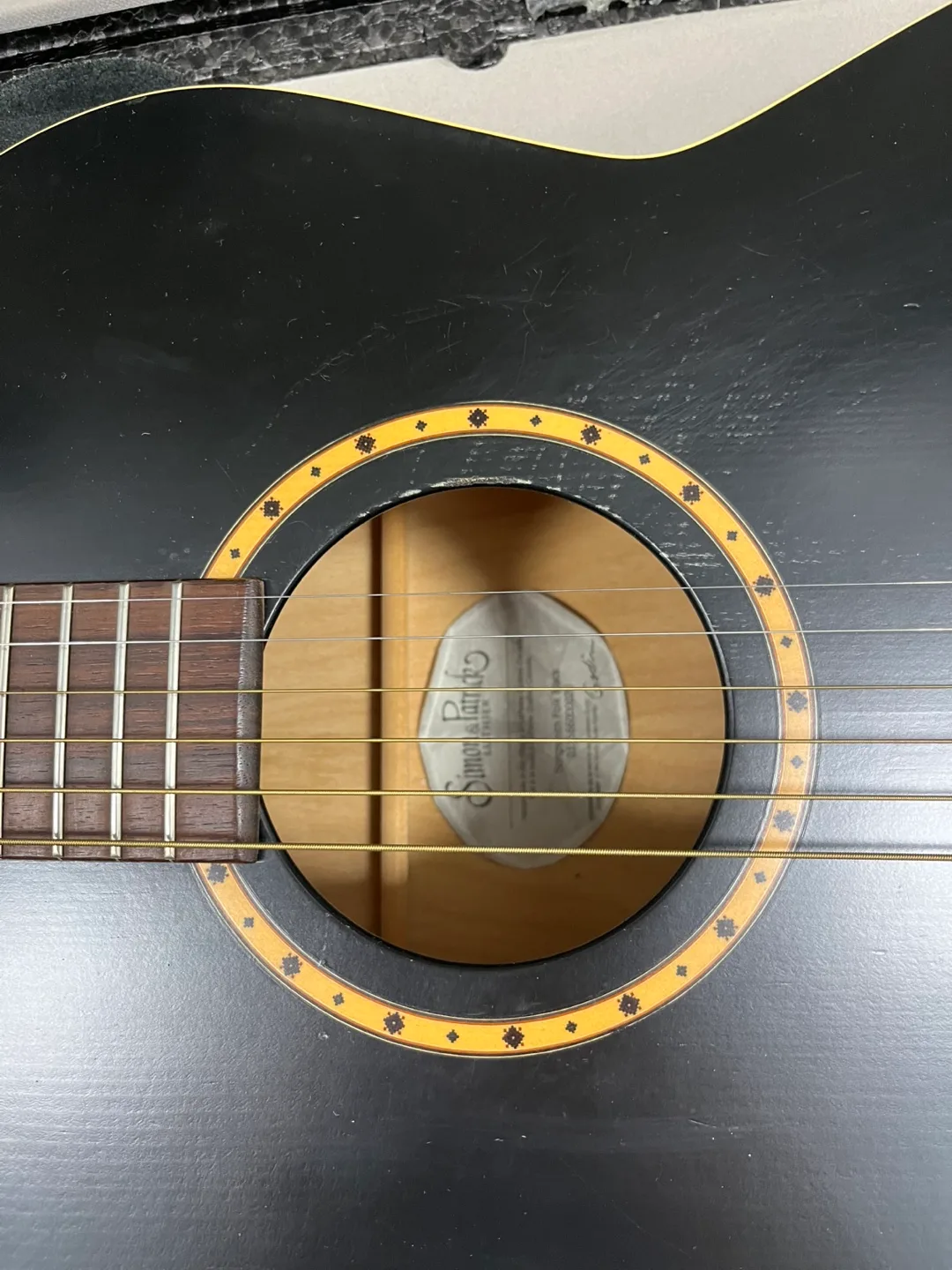 Simon & Patrick Songsmith Folk Black Guitar with Travel Case image indicator(7)