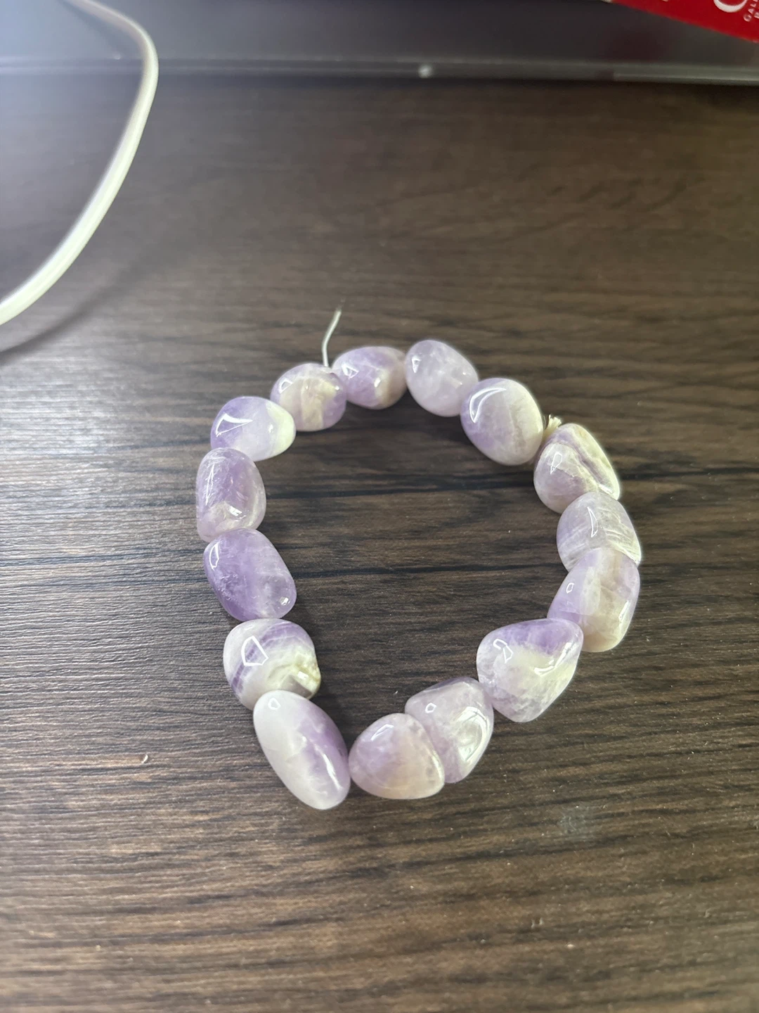 Amethyst Stone Bracelet - Stretchable Handmade