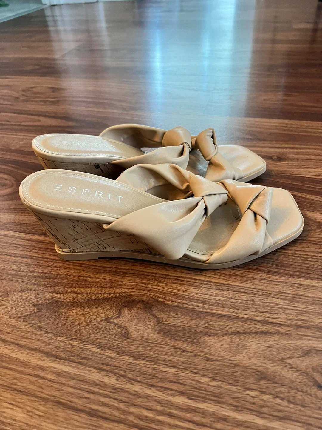 Esprit Beige Wedge Sandals thumbnail