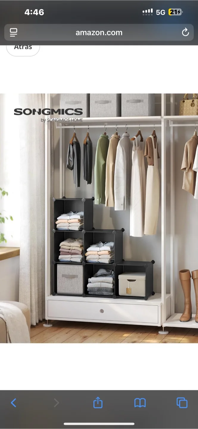 SONGMICS 9-Cube Black Organizer Shelf thumbnail