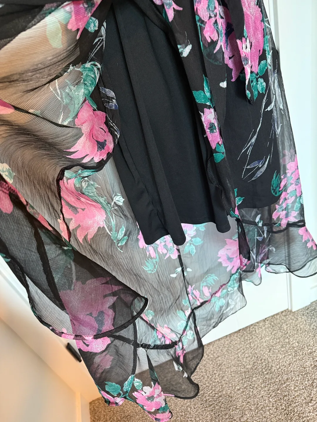 Ladies floral wrap dress image indicator(6)