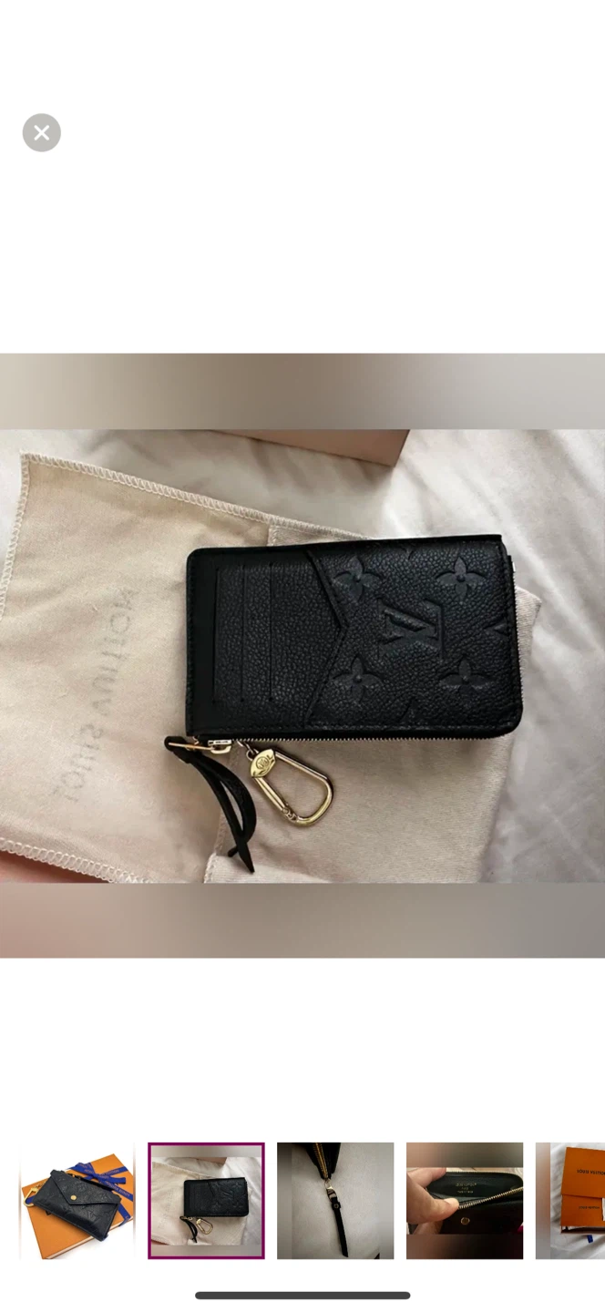 Louis Vuitton Black Leather Key Pouch - photo 4
