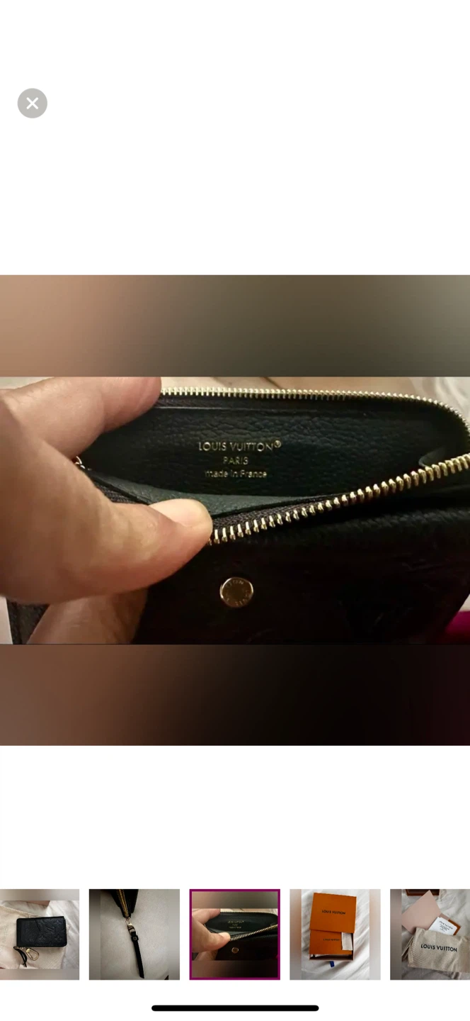 Louis Vuitton Black Leather Key Pouch - photo 3