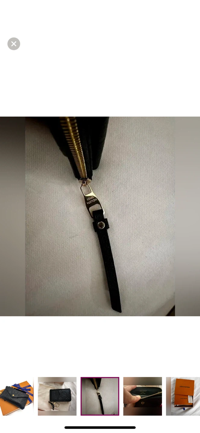 Louis Vuitton Black Leather Key Pouch - photo 5