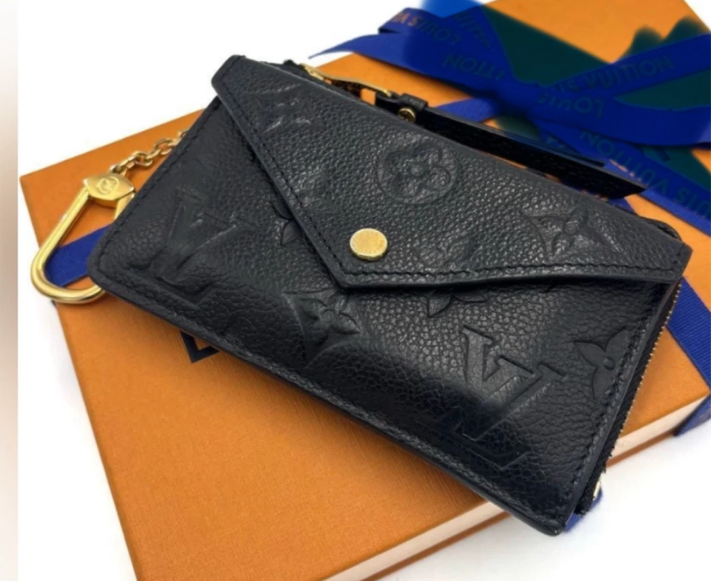 Louis Vuitton Black Leather Key Pouch