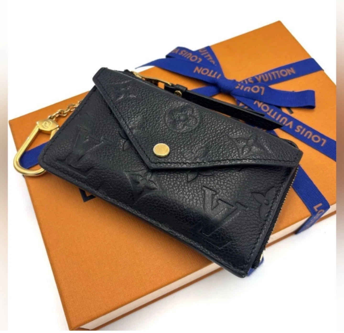 Louis Vuitton Black Leather Key Pouch - photo 2