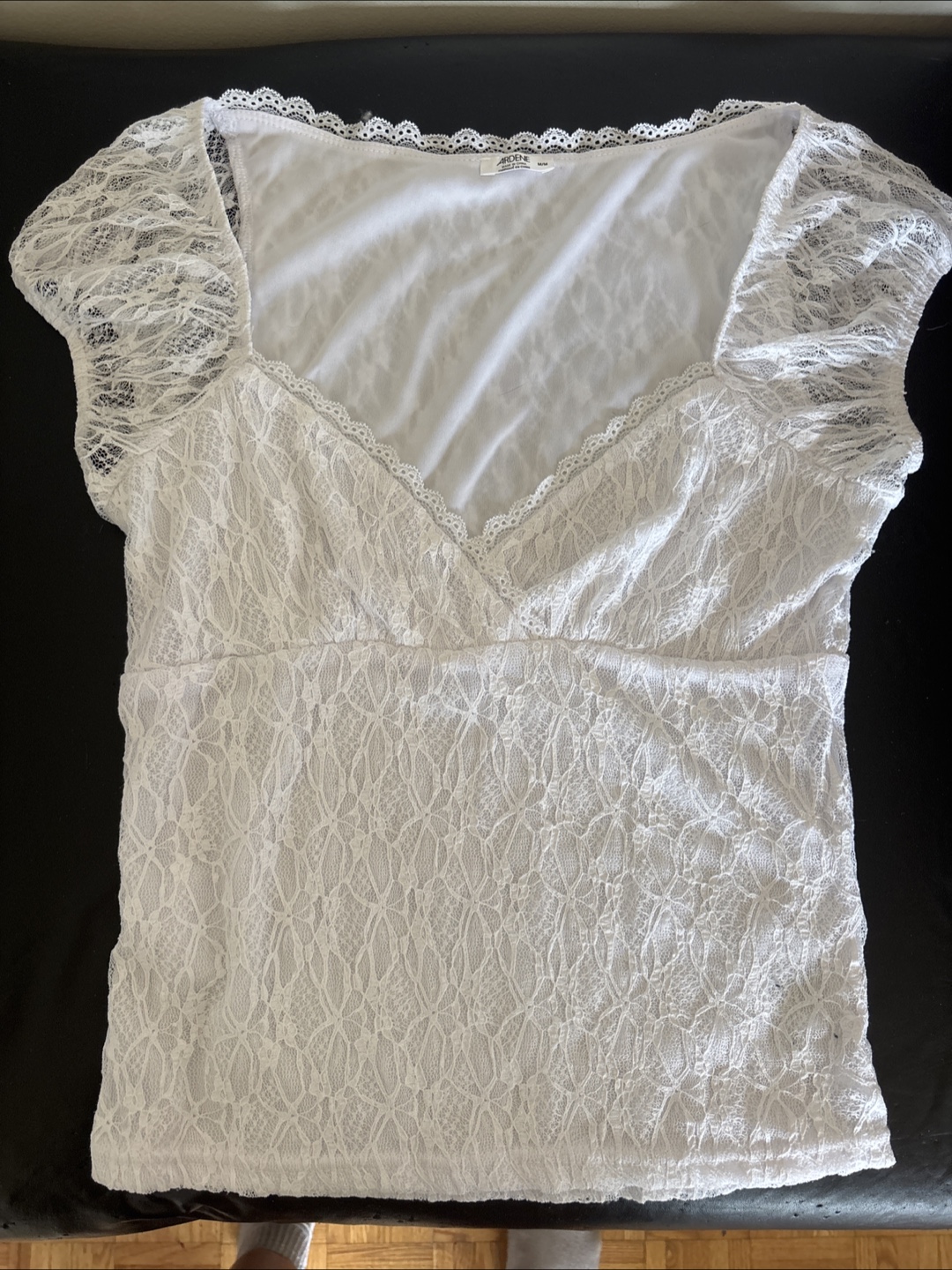 Ardene White Lace Top - Size M/M