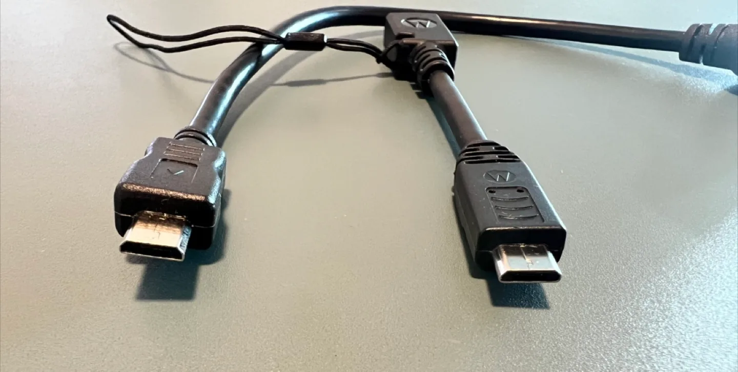 Micro USB to Mini USB and USB female Adapter Cable for Devices image indicator(2)