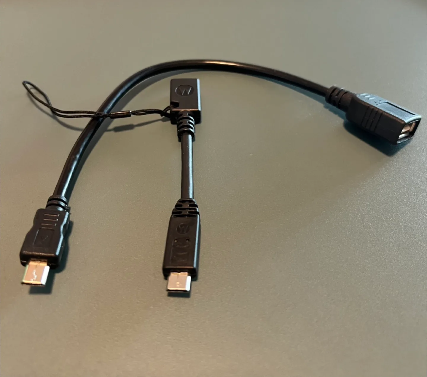 Micro USB to Mini USB and USB female Adapter Cable for Devices thumbnail