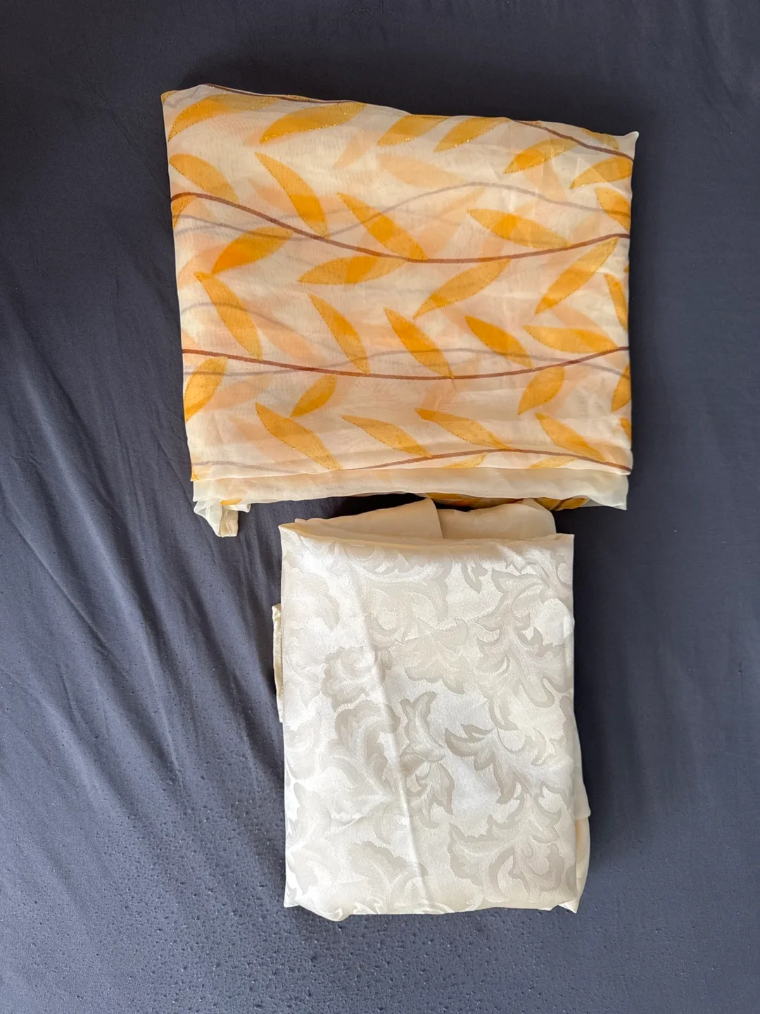 Silk curtains and round tablecloth thumbnail