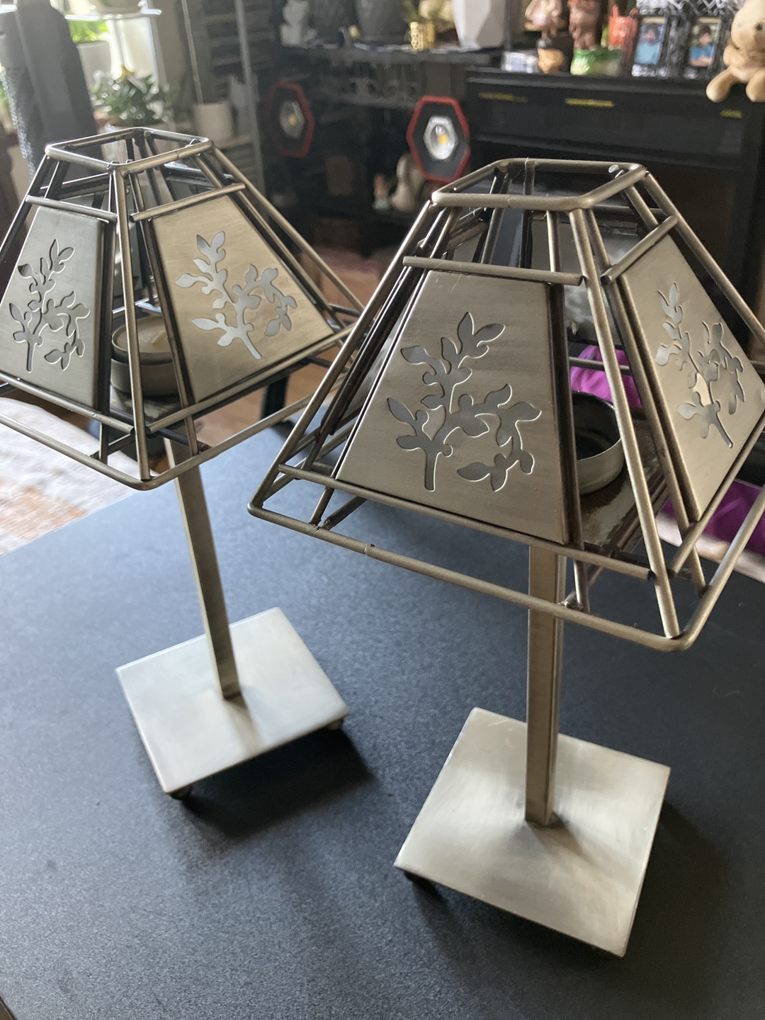 Metal Candle Holders - Set of 2