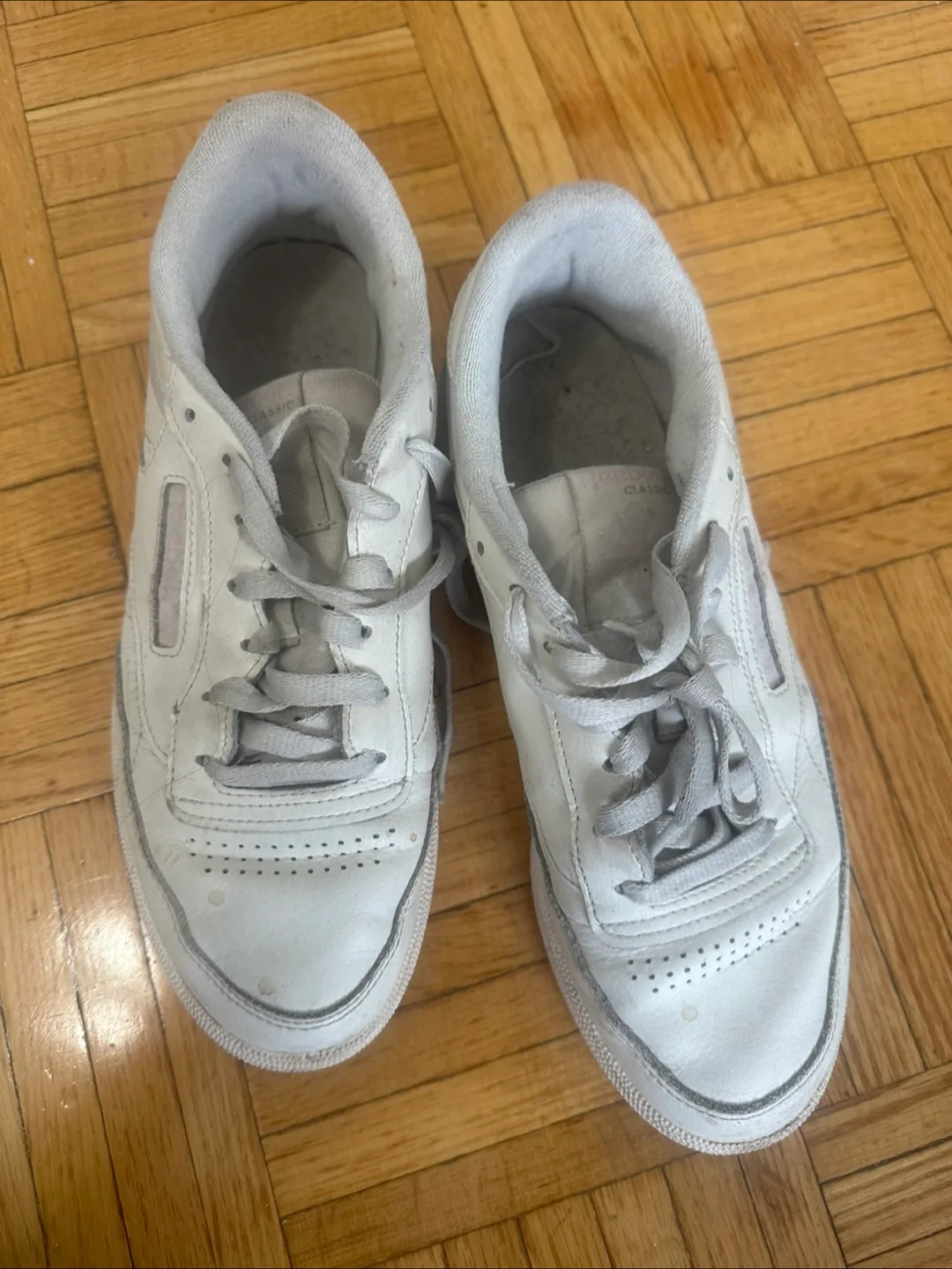 Reebok Classic White Sneakers - Size 10