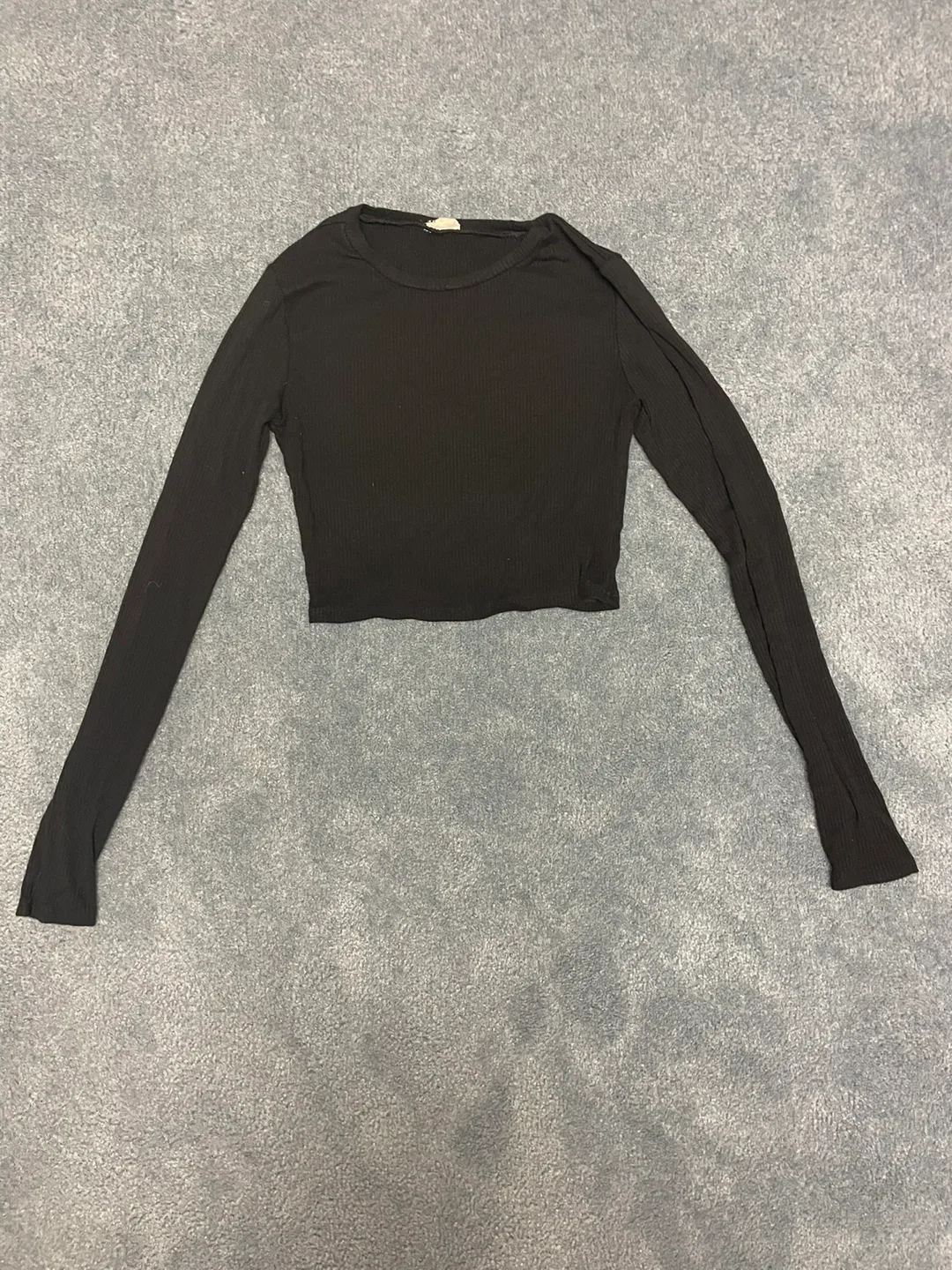 Garage Black Long Sleeve Crop Top - Size S thumbnail
