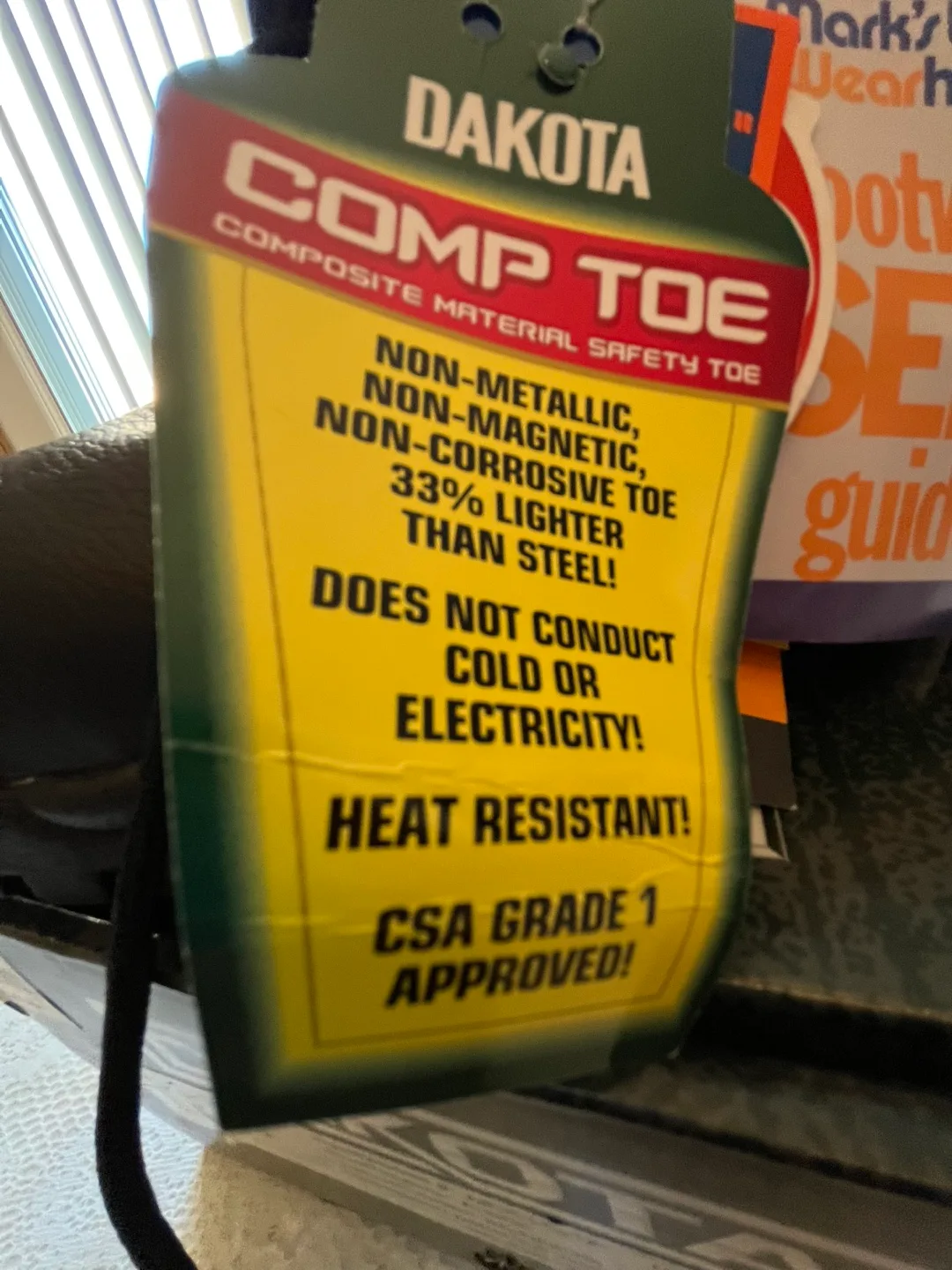 Dakota IND Oxford Comp Toe Work/Safety Shoes - Black image indicator(6)