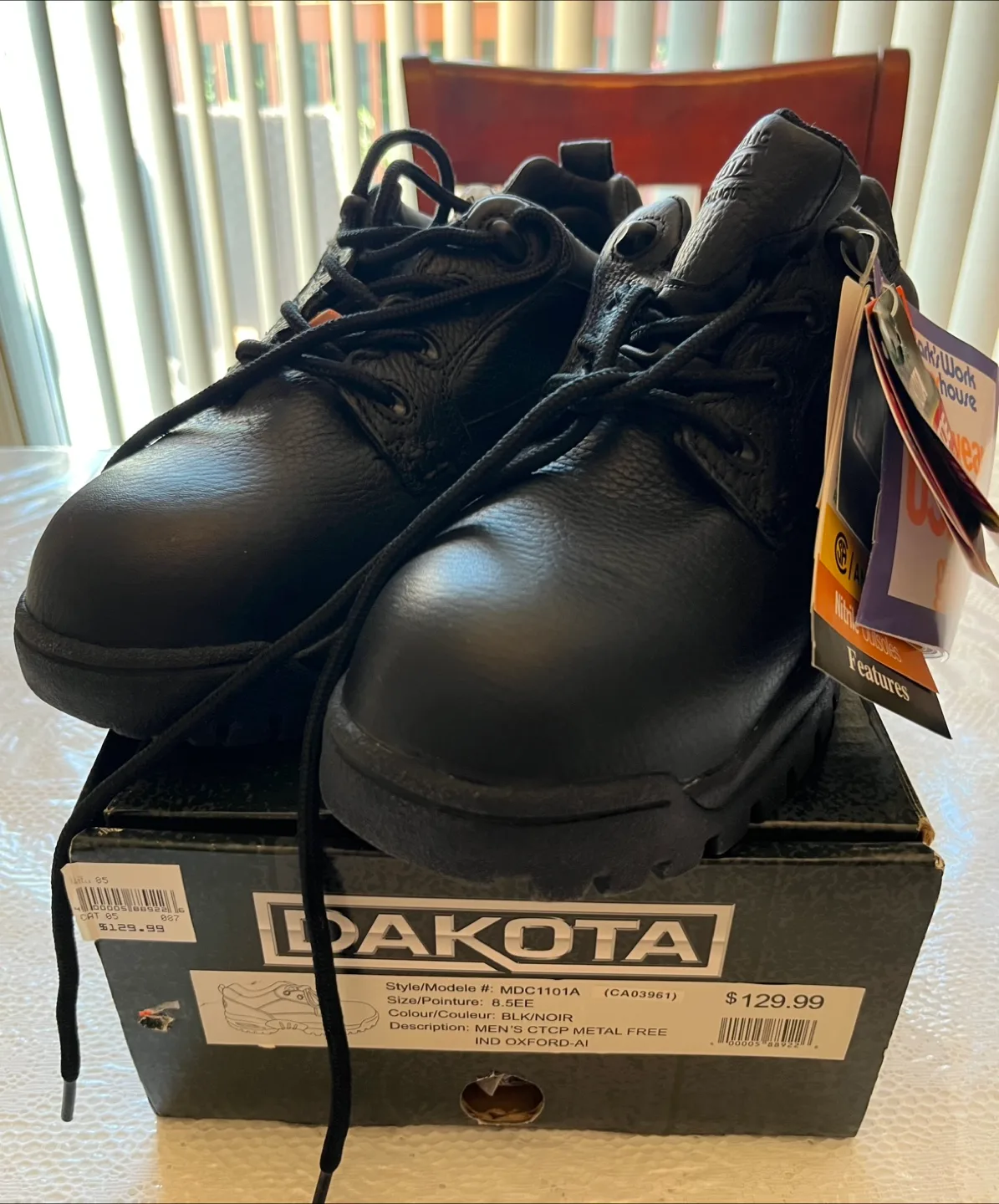Dakota IND Oxford Comp Toe Work/Safety Shoes - Black image indicator(4)