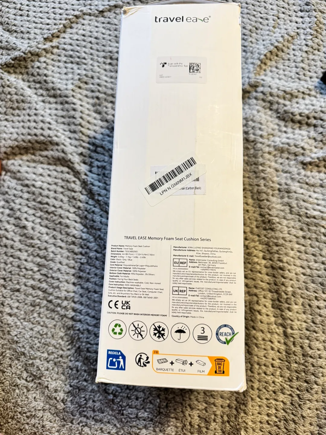 Travel Ease Seat Cushion - NEW in Box! image indicator(7)