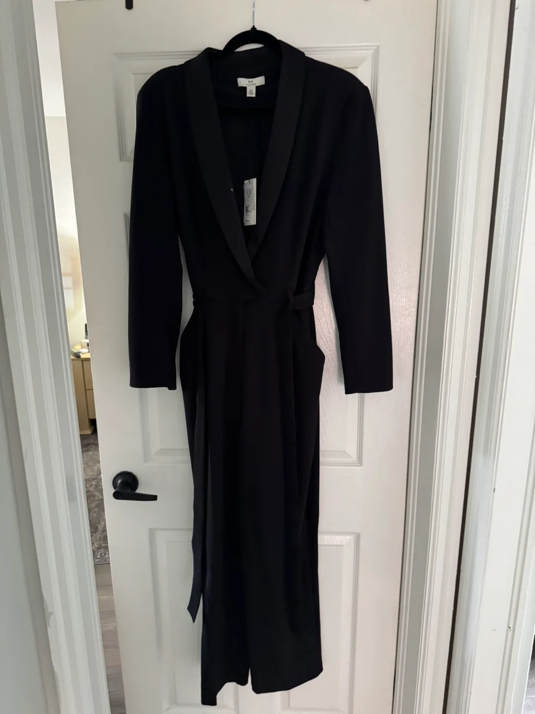 New H Halston Black Jumpsuit - Size L thumbnail